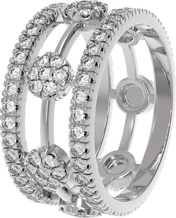 Подвеска из белого золота c бриллиантами