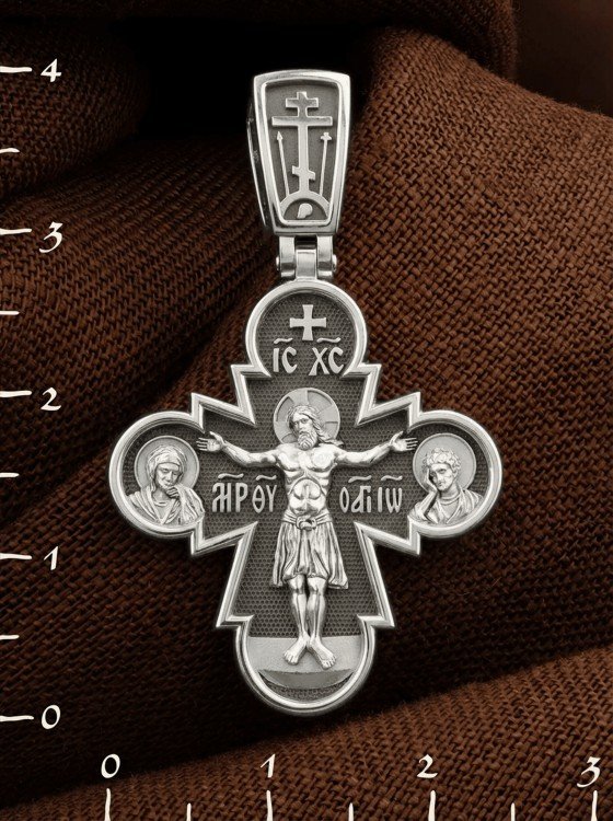 Крест из белого золота