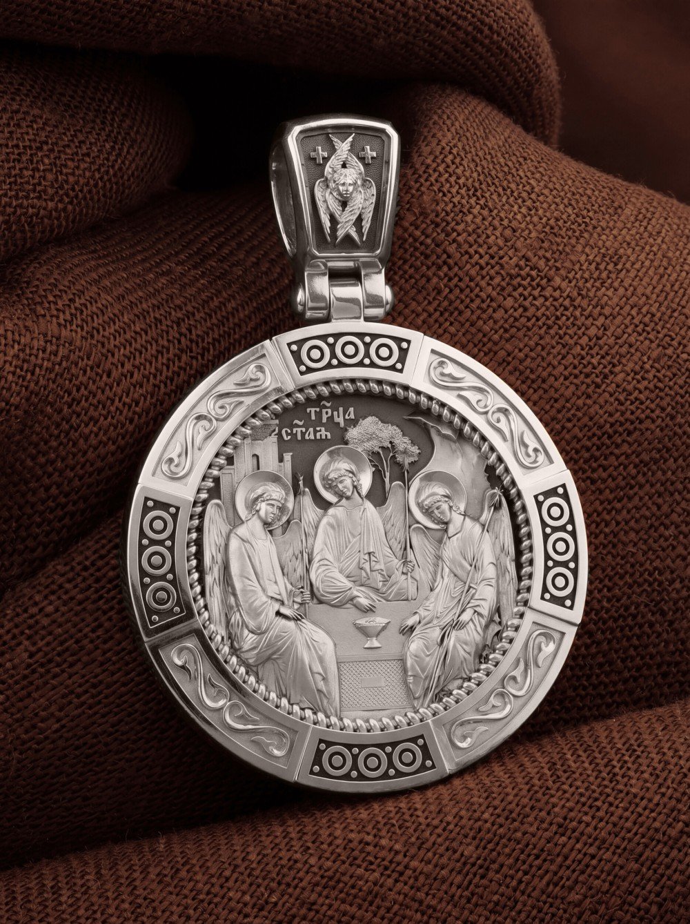 Образок из белого золота