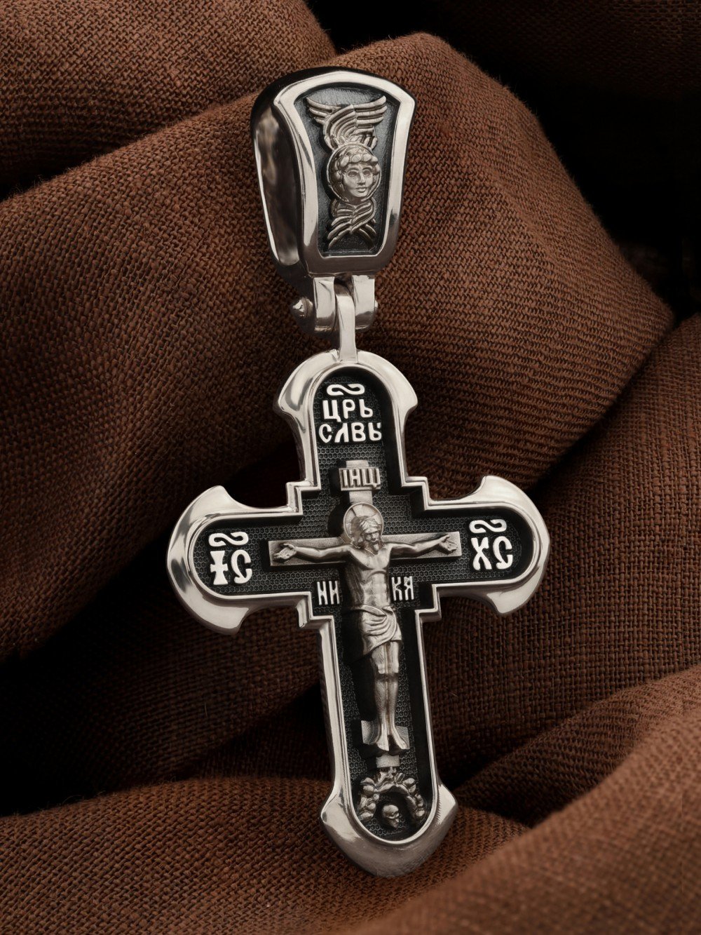Крест из белого золота