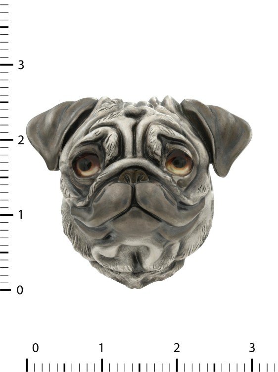 Подвеска из белого золота c эмалью