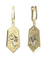 Серьги из лимонного золота 585 пробы
