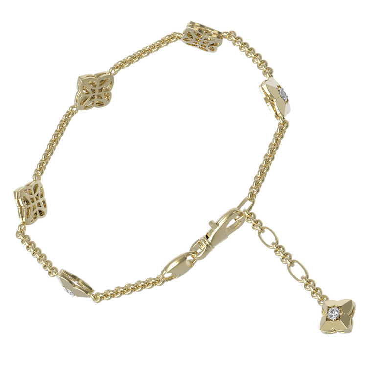 Браслет из лимонного золота c бриллиантами