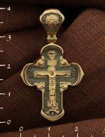 Крест из лимонного золота 585 пробы