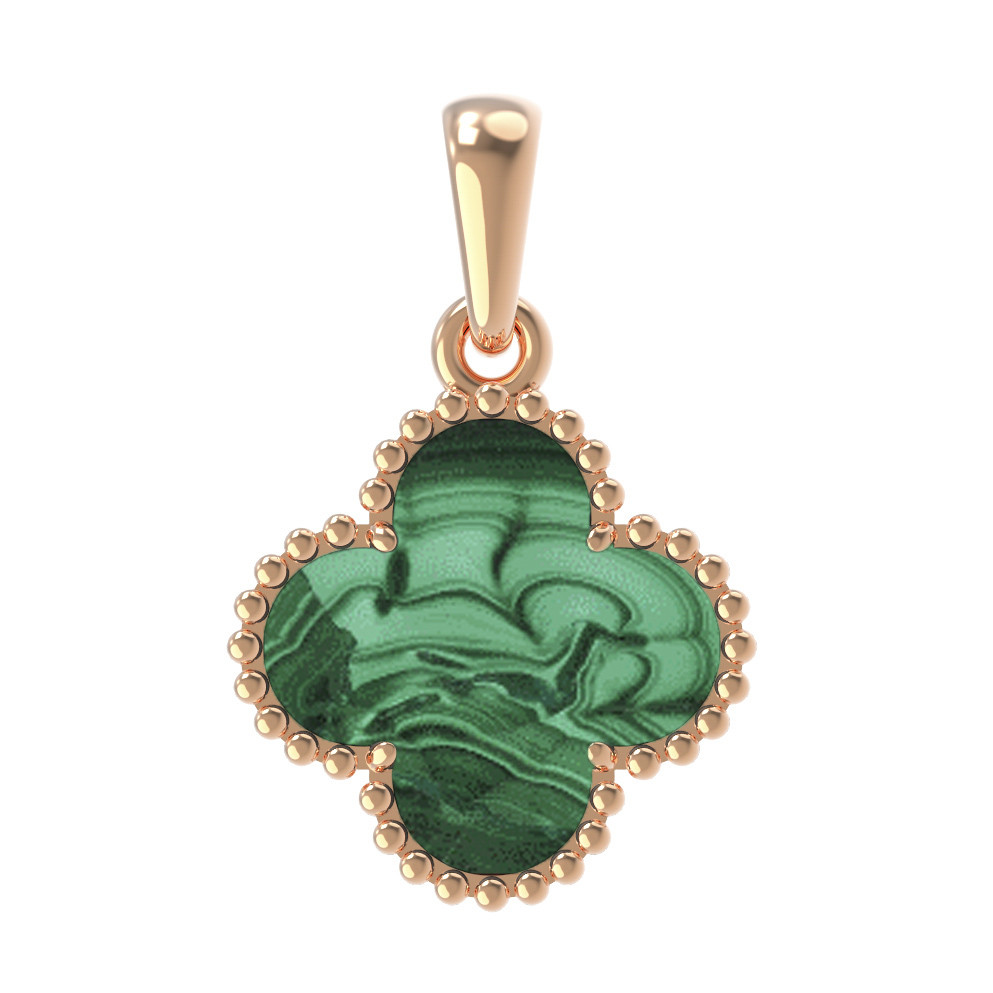 Подвеска из золота c малахитом