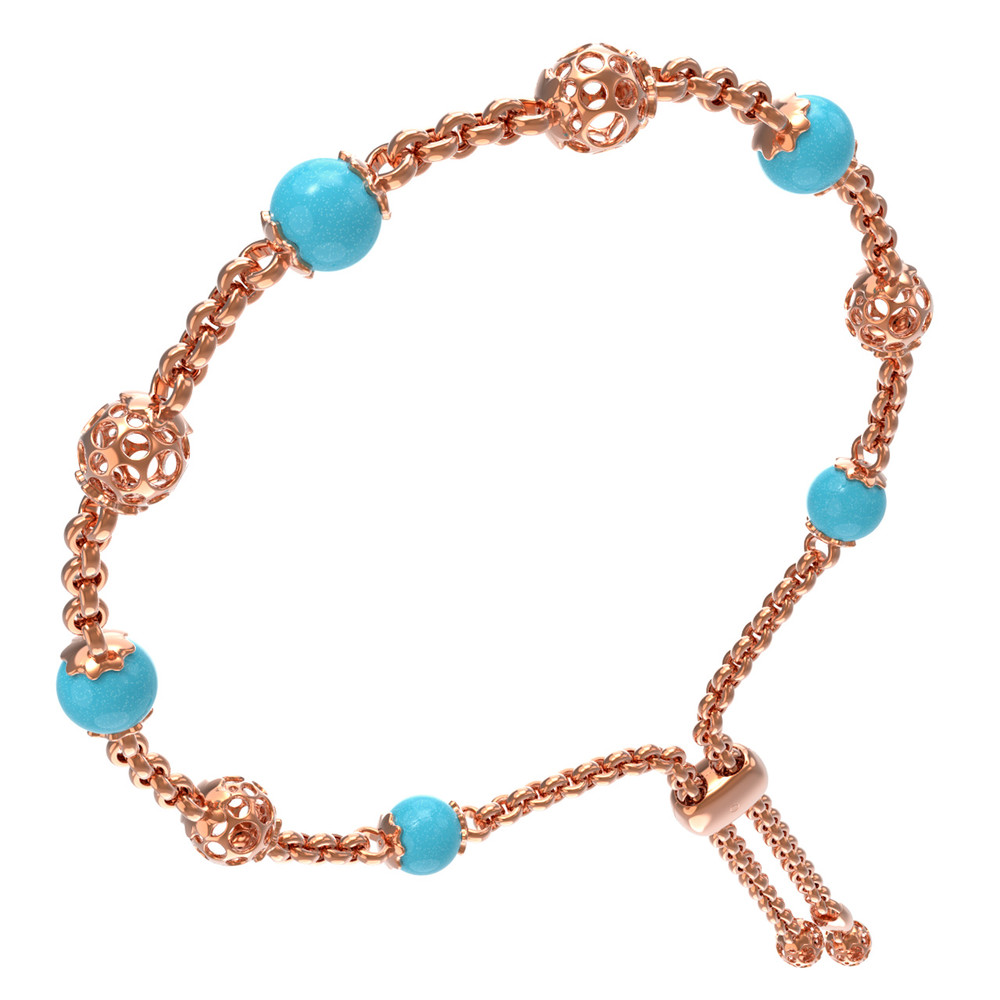 Браслет из золота c бирюзой