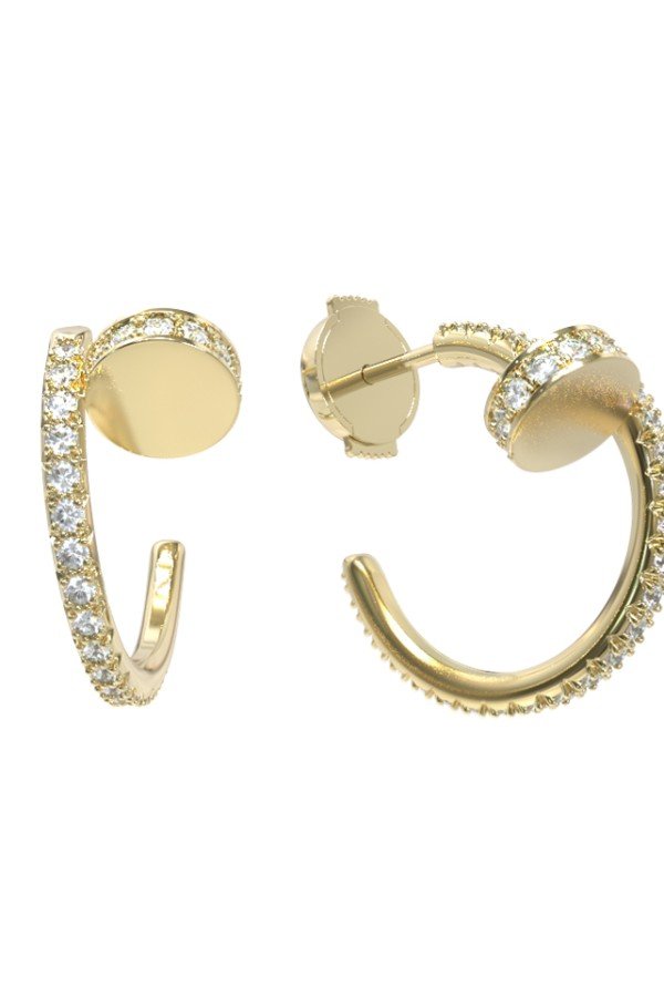 Серьги из лимонного золота c бриллиантами