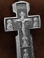 Крест из белого золота 585 пробы