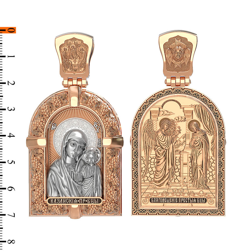 Образок из золота c эмалью