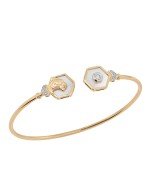 Браслет из золота 585 пробы c бриллиантами и перламутром