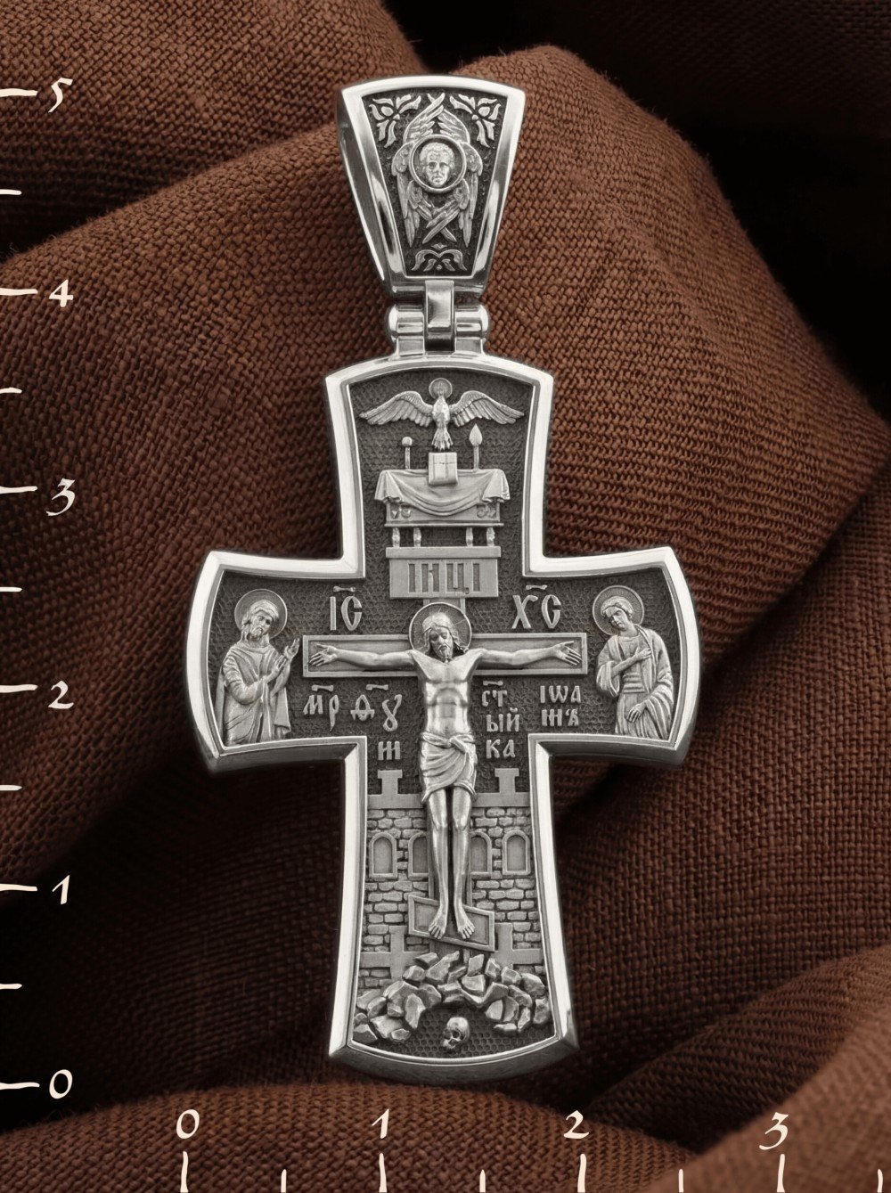 Крест из белого золота