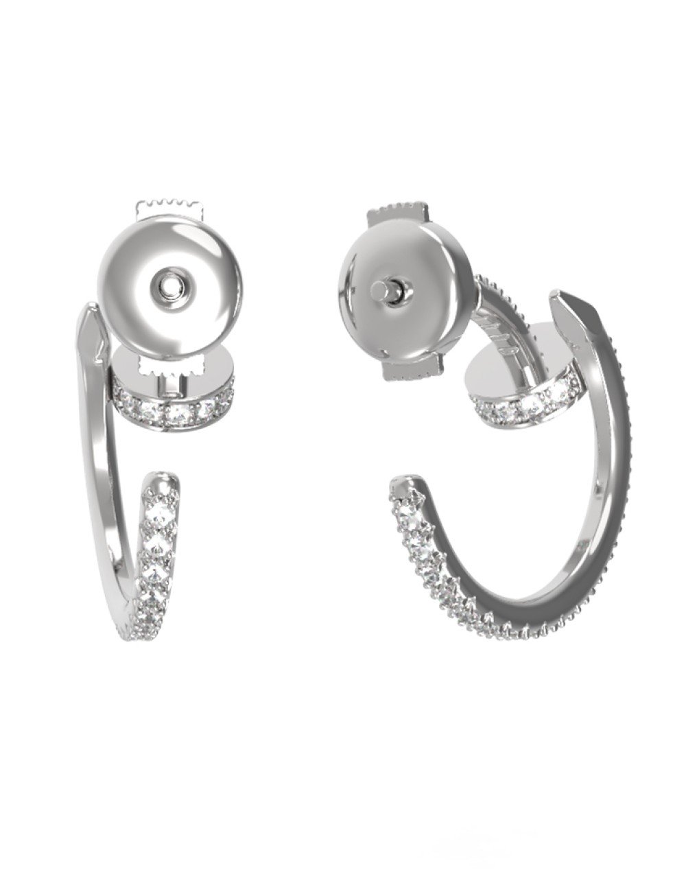 Серьги из белого золота c бриллиантами