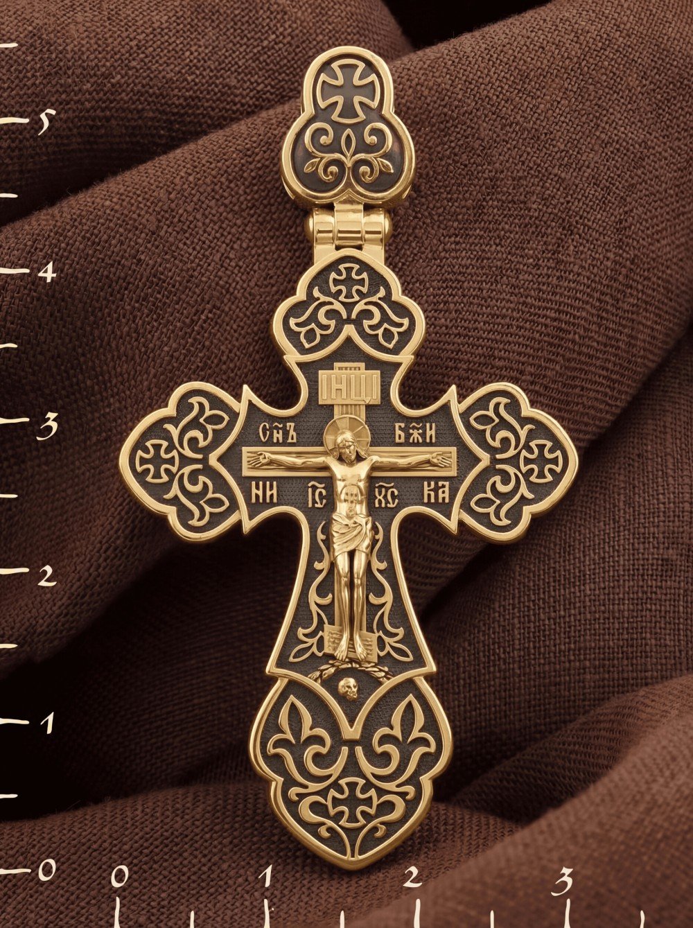 Крест из лимонного золота