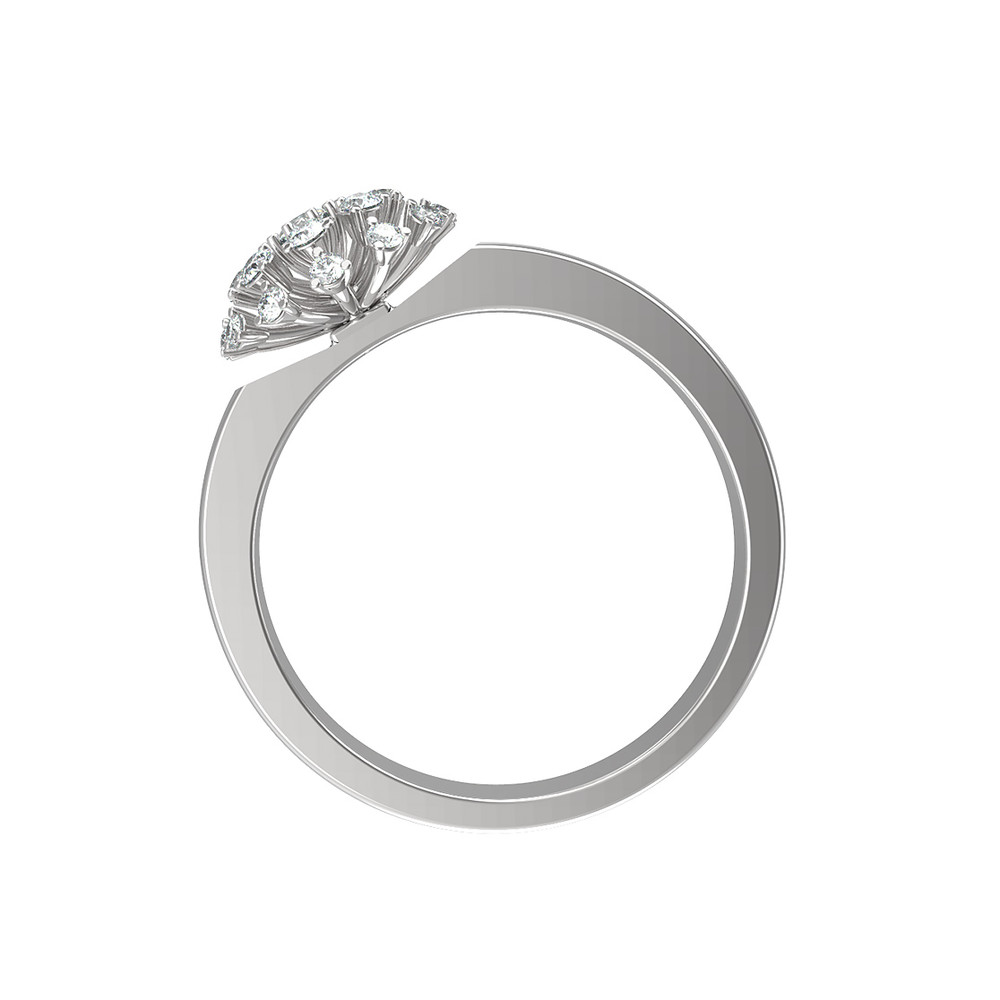 Кольцо из белого золота c бриллиантами