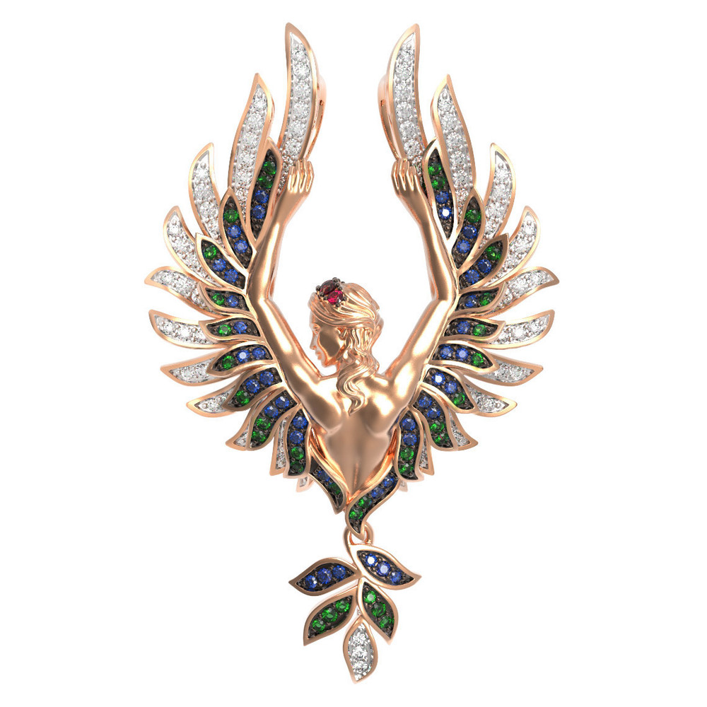 Подвеска из золота c фианитом