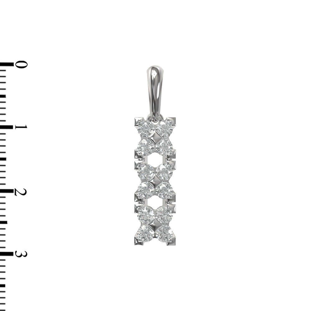 Подвеска из белого золота c бриллиантами