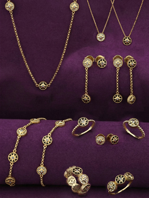 Колье из лимонного золота c бриллиантами и ониксом