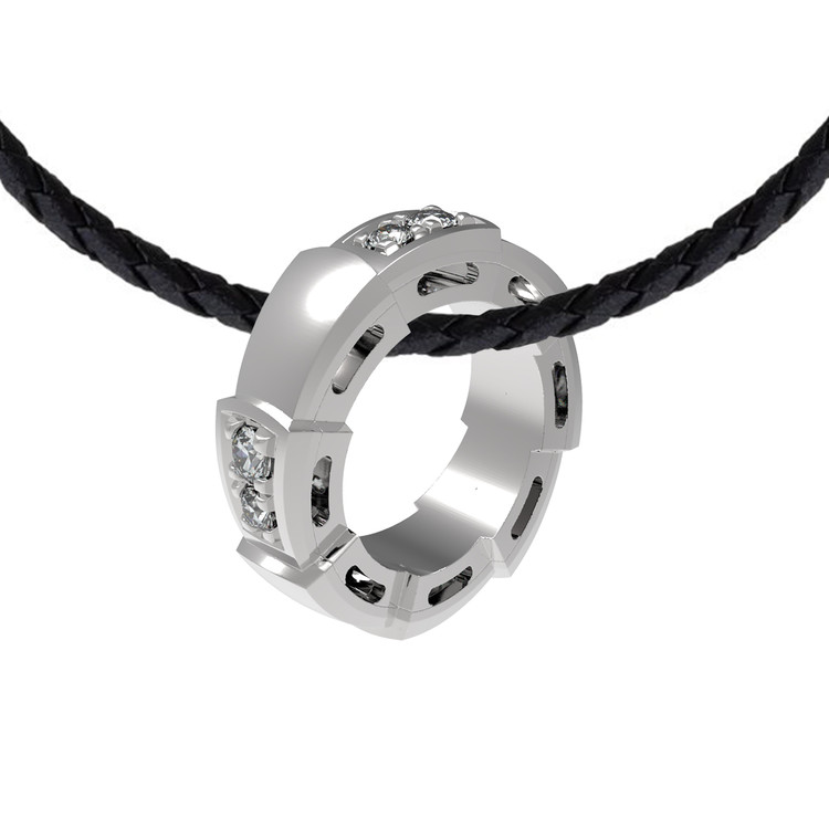 Подвеска из белого золота c бриллиантами