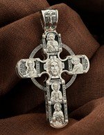 Крест из серебра 925 пробы c эбеновым деревом