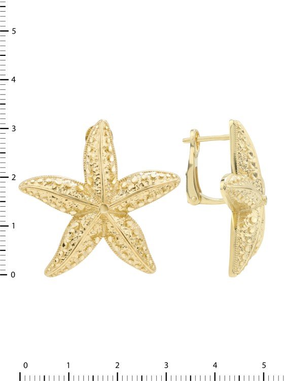 Серьги из лимонного золота