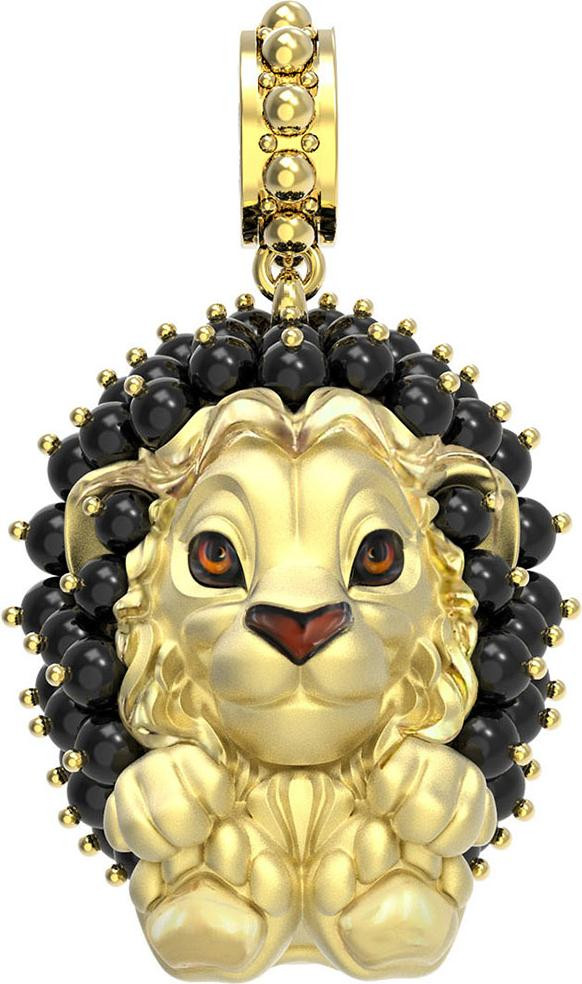 Подвеска из лимонного золота c эмалью и ониксом