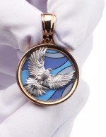 Подвеска из золота 585 пробы c эмалью