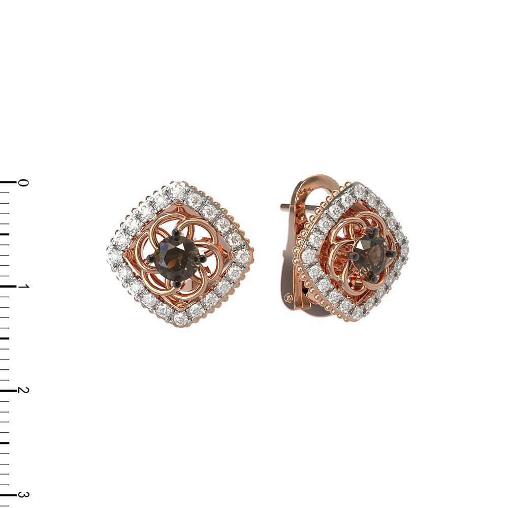 Серьги из золота c бриллиантами