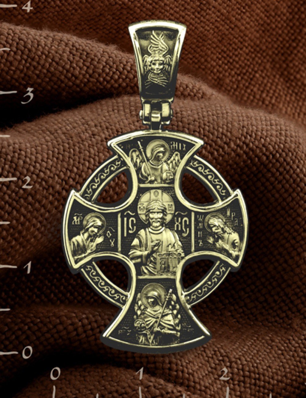 Крест из лимонного золота