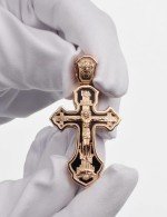 Крест из золота 585 пробы c ониксом