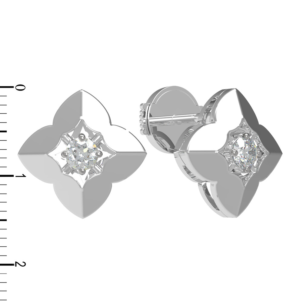 Серьги из белого золота c бриллиантами