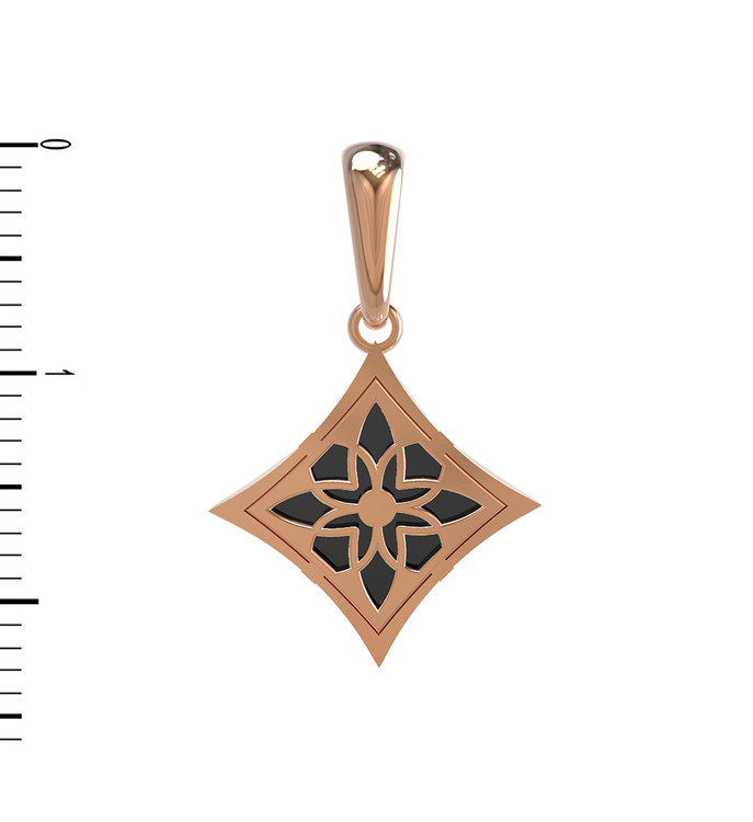 Подвеска из золота c ониксом