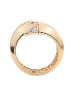 Кольцо из золота 585 пробы c бриллиантами и рубином