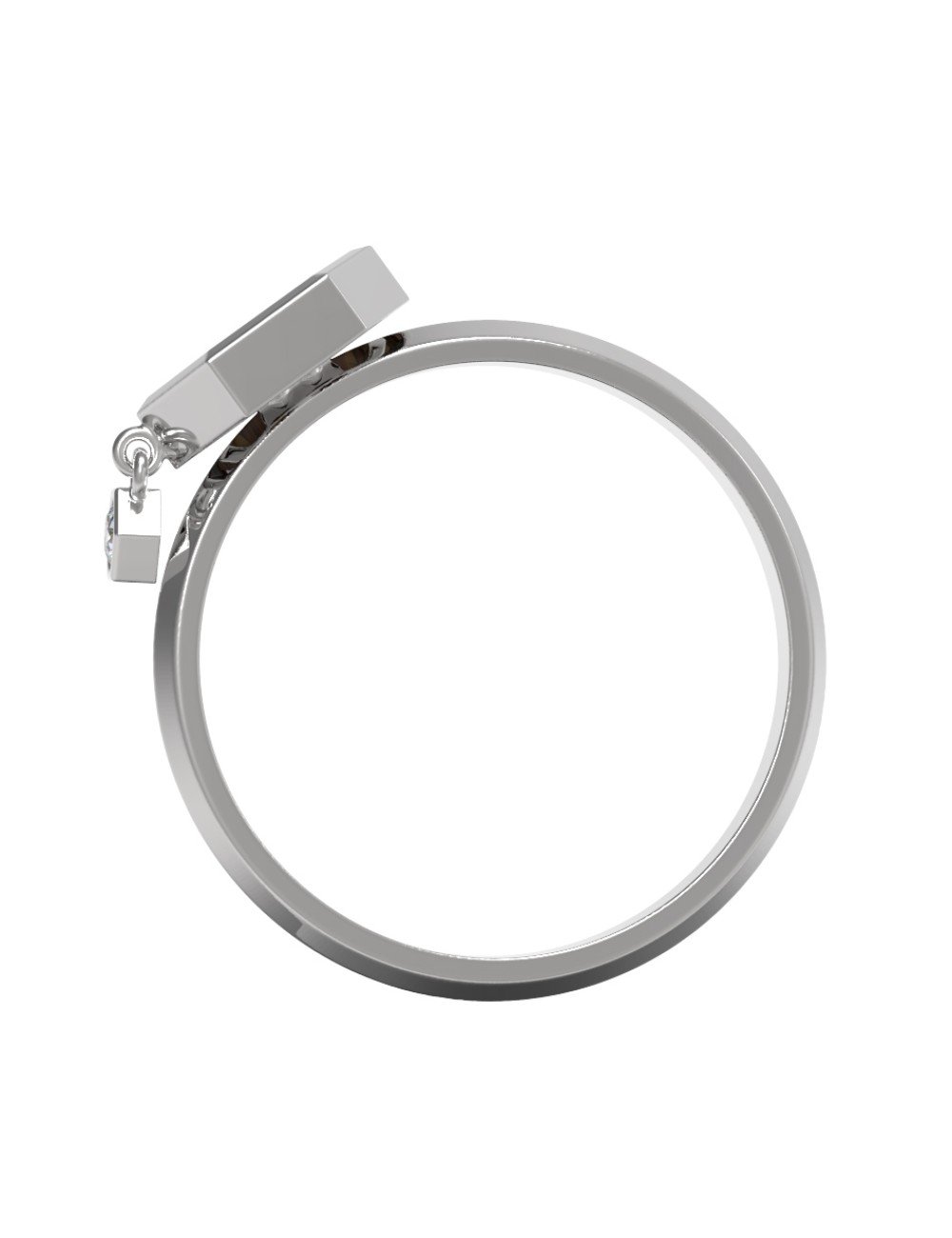 Кольцо из белого золота 585 пробы c бриллиантами и лазуритом