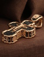 Крест из золота 585 пробы c эбеновым деревом