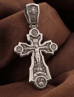 Крест из белого золота 585 пробы