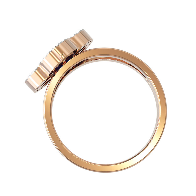 Кольцо из золота c бриллиантами и ониксом