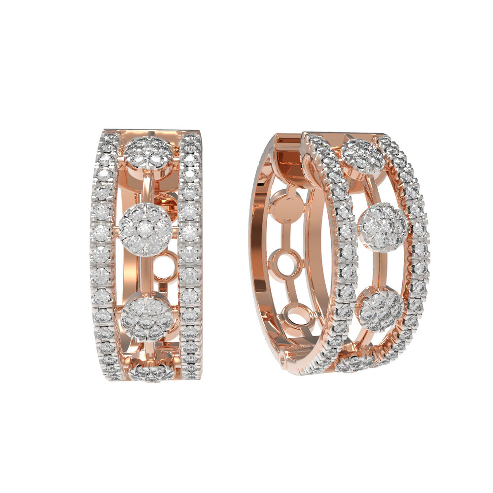 Серьги из золота c бриллиантами