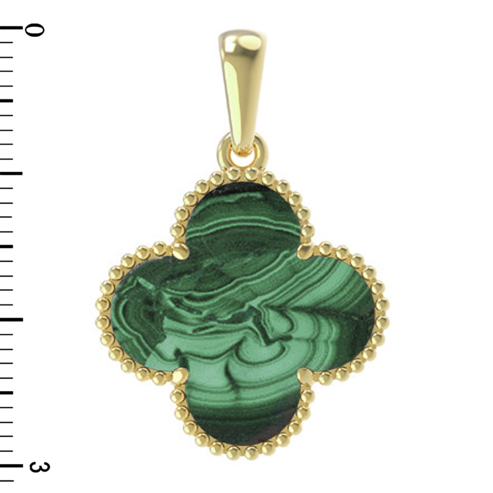 Подвеска из лимонного золота c малахитом