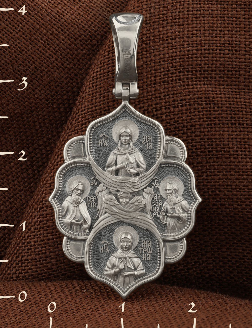 Образок из белого золота 585 пробы