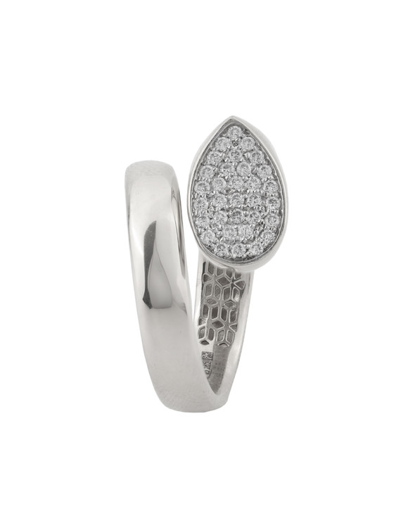 Кольцо из белого золота c бриллиантами