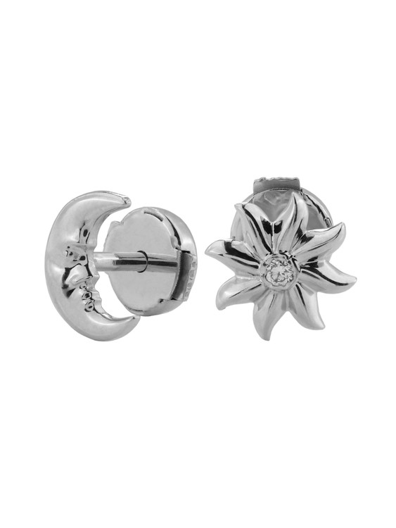 Серьги из белого золота c бриллиантами