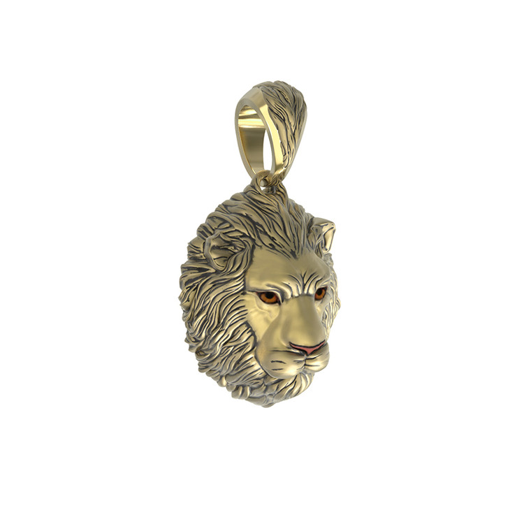 Подвеска из лимонного золота c эмалью