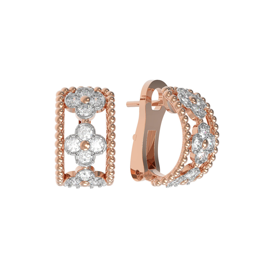 Серьги из золота c бриллиантами