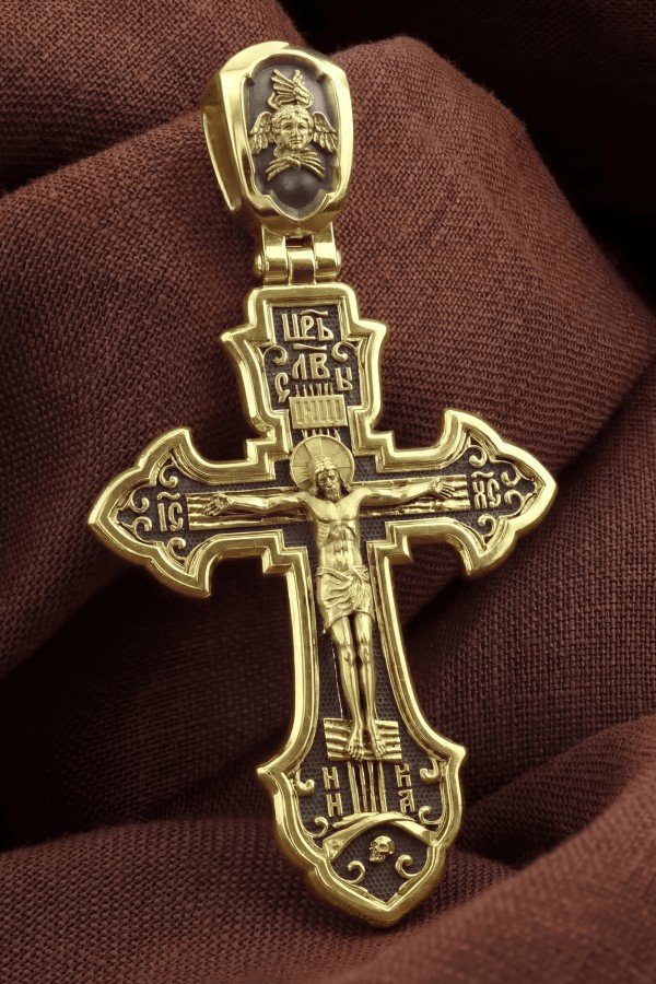 Крест из лимонного золота