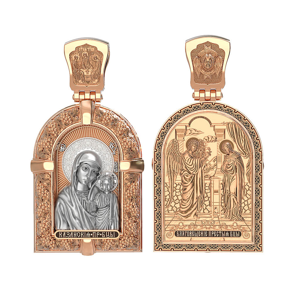 Образок из золота c эмалью