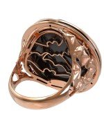 Кольцо из золота 585 пробы c эмалью и ониксом