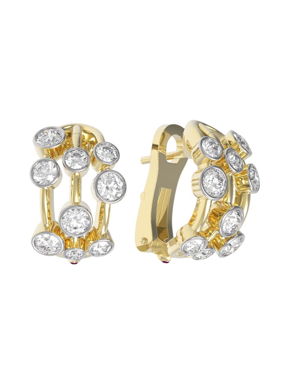 Серьги из лимонного золота 585 пробы