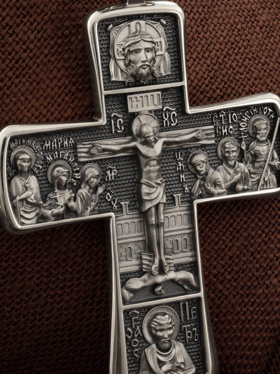 Крест из белого золота