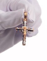 Крест из золота 585 пробы c ониксом