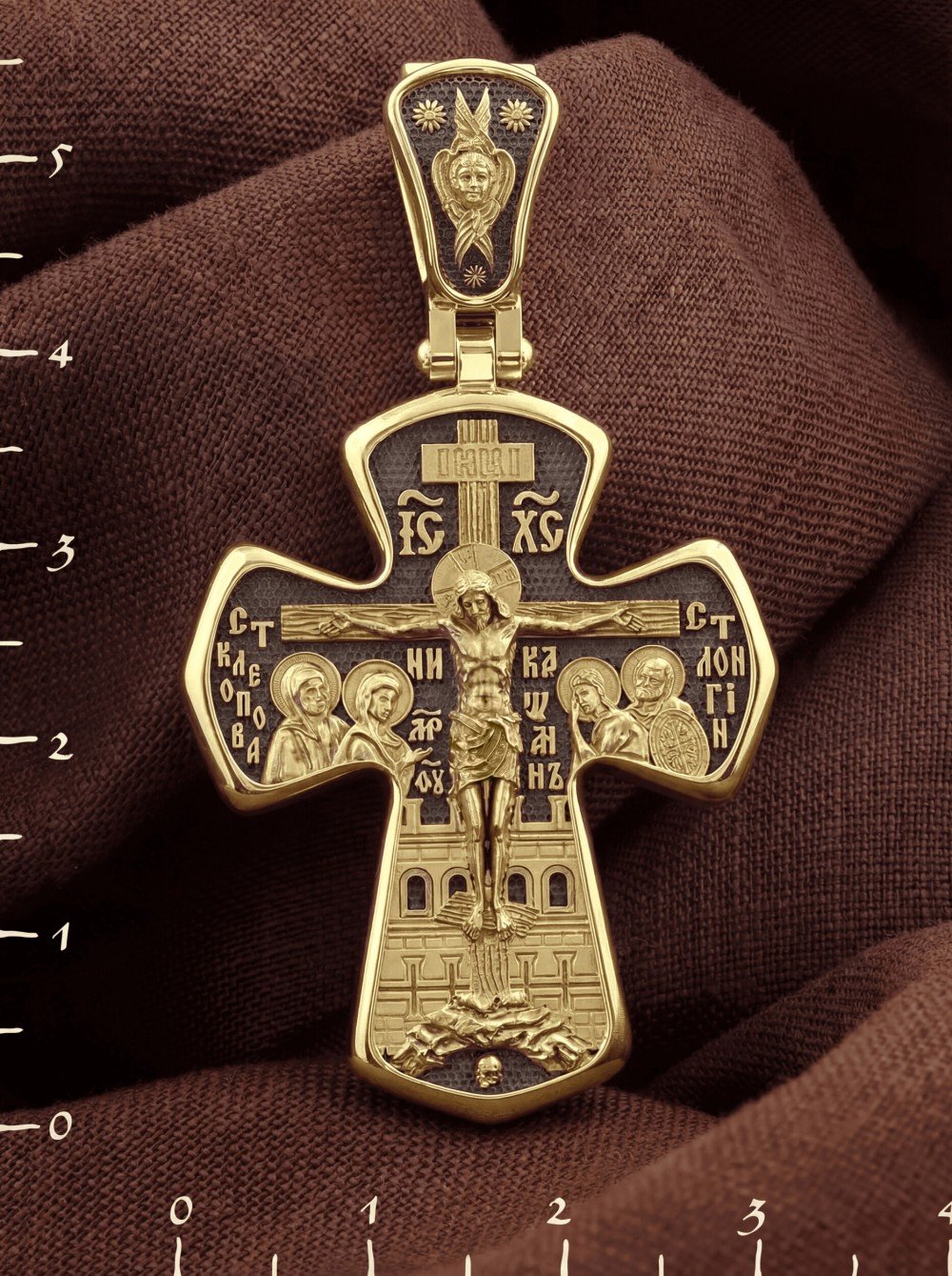 Крест из лимонного золота